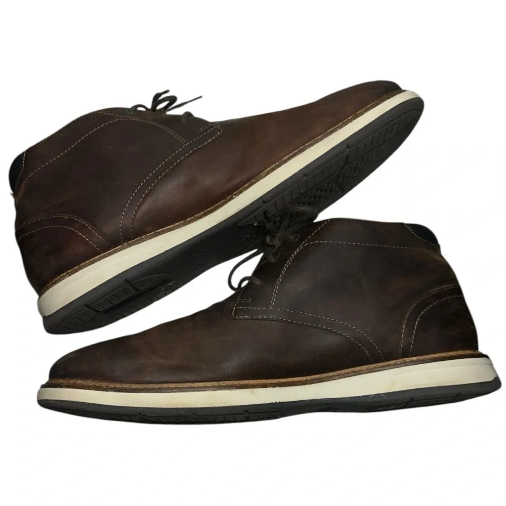 Florsheim Men’s Size 11 Brown Leather Lace Up Scarsdale Chukka Boots